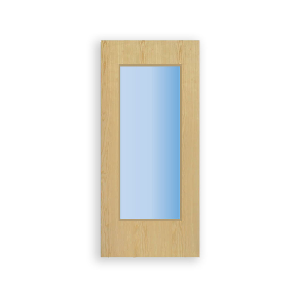 Fully Glazed Vision Panel FD60 Fire - Flush Ash Veneer Doors (Bespoke)