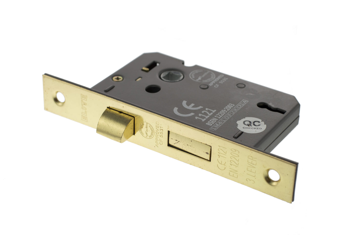 Atlantic - 3 Lever Key Sashlock - 2.5" Polished Brass