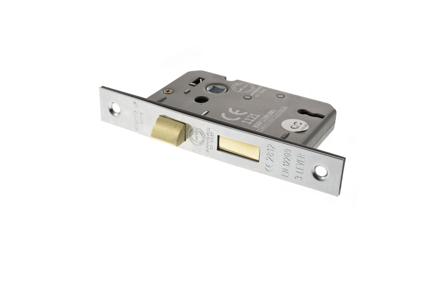 Atlantic - 3 Lever Key Sashlock - 3" Polished Chrome