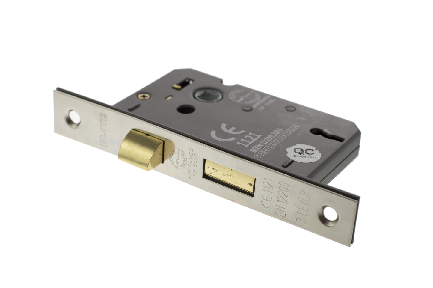 Atlantic - 3 Lever Key Sashlock - 3" Polished Nickel