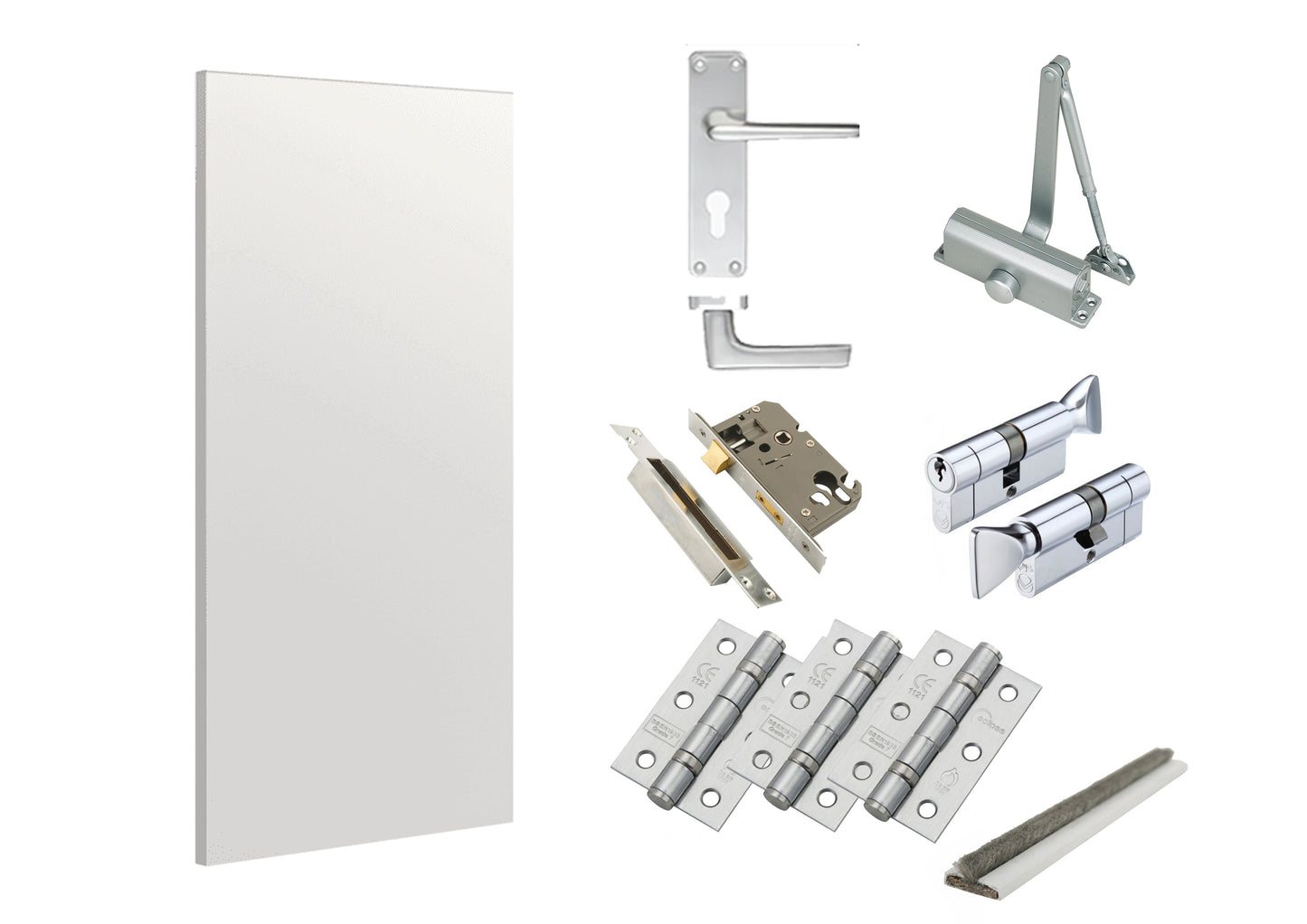 FD30 Fire Doors including a full HMO package. 3 Hinges FD30, Euro Locking system and door a closers