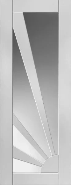 Aurora Clear Glazed White Internal Door