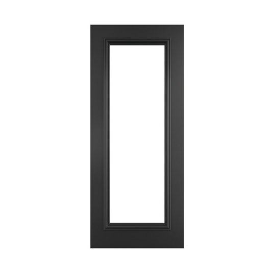 Blenheim Black Prefinished Door Glazed