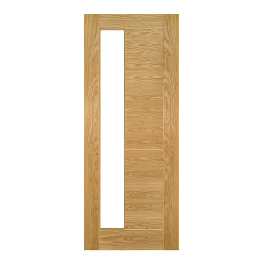 Seville 1SL Glazed Pre-finished Oak Doors