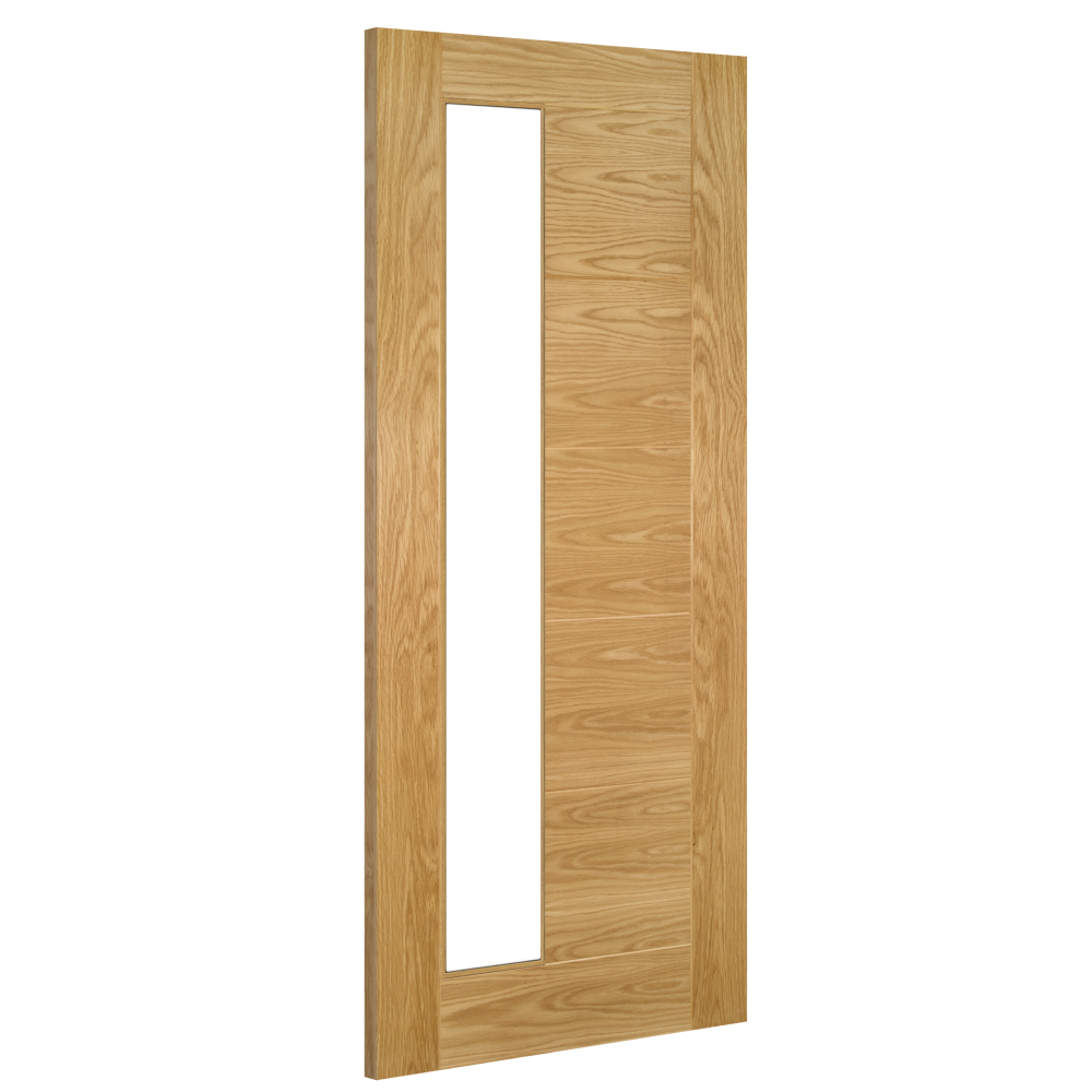 Seville 1SL Glazed Pre-finished Oak Doors