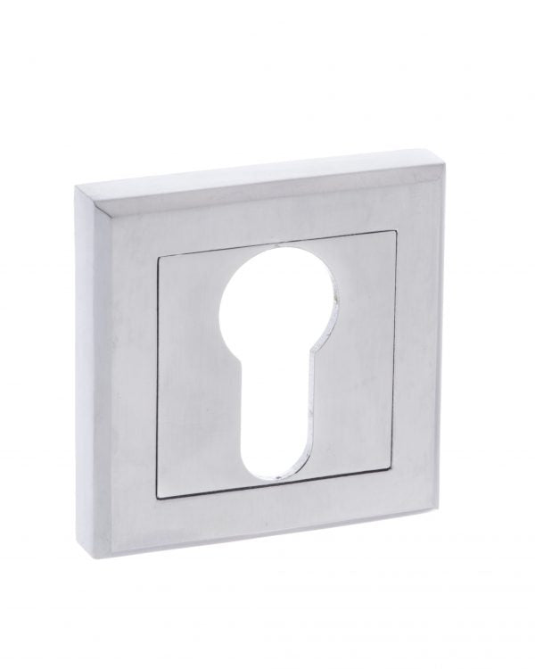 Status Square Escutcheons - Satin Chrome